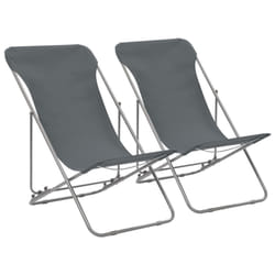 VidaXL 44361 outdoor chair Terrace Oxford, Polyvinyl chloride (PVC), Steel Grey