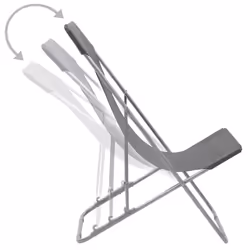 VidaXL 44361 outdoor chair Terrace Oxford, Polyvinyl chloride (PVC), Steel Grey - Additional view 5