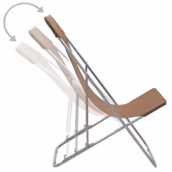 VidaXL 44362 outdoor chair Terrace Oxford, Polyvinyl chloride (PVC), Steel Brown - Additional view 5