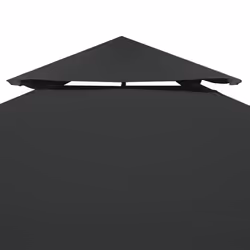 vidaXL 2-Tier Gazebo Top Cover 310g/mÂ² 4x3m Anthracite Roof Replacement Tent