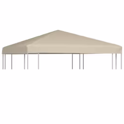 vidaXL Gazebo Top Cover 310g/mÂ² 3x3m Beige Garden Roof Replacement Tent Canopy
