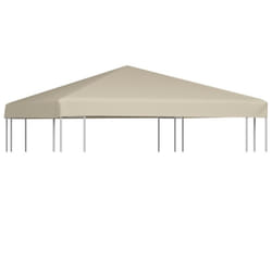 vidaXL Gazebo Top Cover 310g/mÂ² 3x3m Beige Garden Roof Replacement Tent Canopy