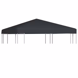 vidaXL Gazebo Top Cover 310g/m² 3x3m Grey Garden Roof Replacement Tent Canopy