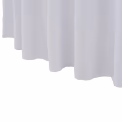vidaXL 2x Stretch Table Cover with Skirt 150x74cm White Wedding Tablecloth - Additional view 2