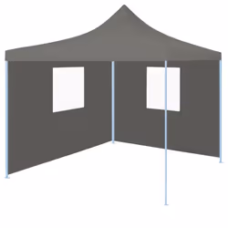 vidaXL Foldable Party Tent Pop-Up with 2 Sidewalls 3x3m Anthracite Gazebo