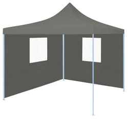 vidaXL Foldable Party Tent Pop-Up with 2 Sidewalls 3x3m Anthracite Gazebo