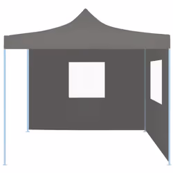 vidaXL Foldable Party Tent Pop-Up with 2 Sidewalls 3x3m Anthracite Gazebo