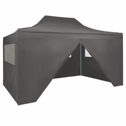 vidaXL Foldable Tent Pop-Up with 4 Side Walls 3x4.5m Anthracite Canopy Marquee
