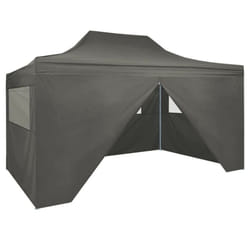 vidaXL Foldable Tent Pop-Up with 4 Side Walls 3x4.5m Anthracite Canopy Marquee