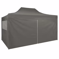 vidaXL Foldable Tent Pop-Up with 4 Side Walls 3x4.5m Anthracite Canopy Marquee - Additional view 4