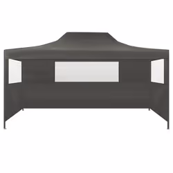 vidaXL Foldable Tent with 3 Walls 3x4.5m Anthracite Outdoor Garden Marquee