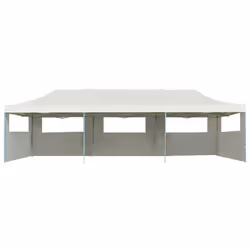 vidaXL Folding Pop-up Party Tent with 5 Sidewalls 3x9m Cream Canopy Gazebo - Additional view 4