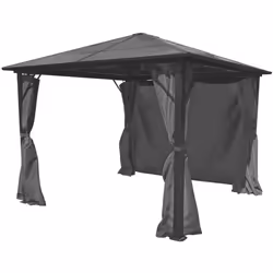 vidaXL Gazebo with Curtain Anthracite Aluminium 300x300cm Canopy Shelter Tent