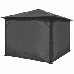 vidaXL Gazebo with Curtain Anthracite Aluminium 300x300cm Canopy Shelter Tent