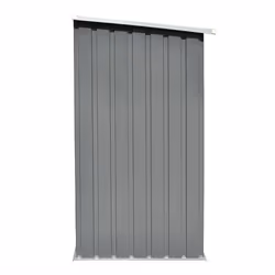 vidaXL Garden Log Storage Shed Galvanised Steel 163x83x154cm Grey Timber Cabin - Additional view 4