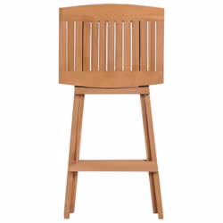 vidaXL 4x Solid Teak Wood Folding Bar Stools Outdoor Garden Furniture Seat