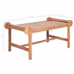 vidaXL Solid Teak Coffee Table Outdoor Garden Furniture Marlboro Plant Stand - Additional view 6