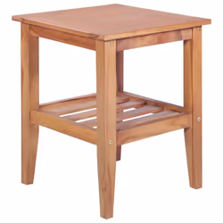 vidaXL Solid Teak Coffee Table Square Indoor Outdoor Furniture Plant Stand