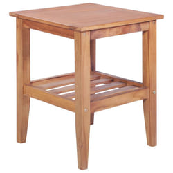 vidaXL Solid Teak Coffee Table Square Indoor Outdoor Furniture Plant Stand