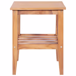vidaXL Solid Teak Coffee Table Square Indoor Outdoor Furniture Plant Stand