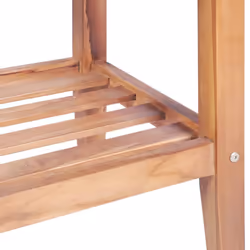 vidaXL Solid Teak Coffee Table Square Indoor Outdoor Furniture Plant Stand - Additional view 4