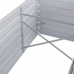 vidaXL Garden Raised Bed Galvanised Steel 240x80x45cm Grey Flower Raised Bed - Additional view 4