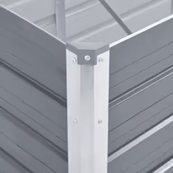 vidaXL Garden Raised Bed Galvanised Steel 320x80x45cm Grey Flower Raised Bed - Additional view 4