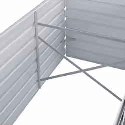 vidaXL Garden Raised Bed Galvanised Steel 320x80x45cm Grey Flower Raised Bed - Additional view 5