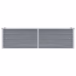 vidaXL Garden Raised Bed Galvanised Steel 160x40x45cm Grey Plant Raised Bed