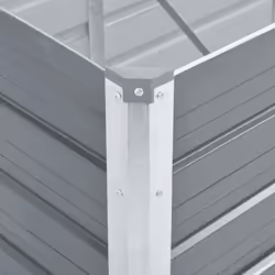 vidaXL Garden Raised Bed Galvanised Steel 160x40x45cm Grey Plant Raised Bed - Additional view 5
