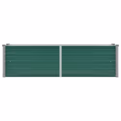 vidaXL Garden Raised Bed Galvanised Steel 160x40x45cm Green Plant Raised Bed