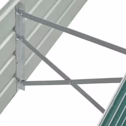 vidaXL Garden Raised Bed Galvanised Steel 160x40x45cm Green Plant Raised Bed - Additional view 4