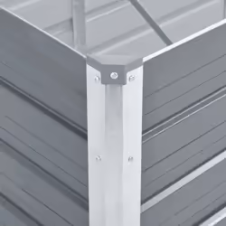 vidaXL Garden Raised Bed Galvanised Steel 100x40x77cm Grey Plant Raised Bed - Additional view 4