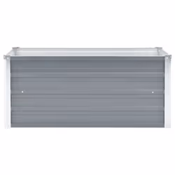 vidaXL Garden Raised Bed Galvanised Steel 100x40x45cm Grey Plant Raised Bed
