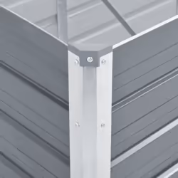 vidaXL Garden Raised Bed Galvanised Steel 100x40x45cm Grey Plant Raised Bed - Additional view 4