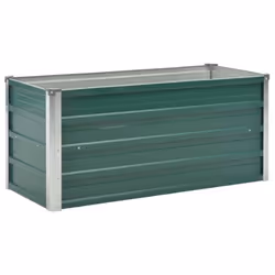 vidaXL Garden Raised Bed Galvanised Steel 100x40x45cm Green Plant Raised Bed