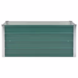 vidaXL Garden Raised Bed Galvanised Steel 100x40x45cm Green Plant Raised Bed