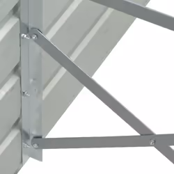 vidaXL Garden Raised Bed Galvanised Steel 129x129x77cm Grey Plant Raised Bed - Additional view 4