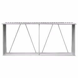 vidaXL Garden Log Storage Shed Galvanised Steel 330x84x152cm Grey Firewood