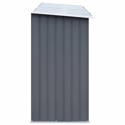 vidaXL Garden Log Storage Shed Galvanised Steel 330x84x152cm Grey Firewood