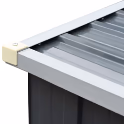 vidaXL Garden Log Storage Shed Galvanised Steel 330x84x152cm Grey Firewood - Additional view 4
