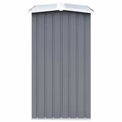 vidaXL Garden Log Storage Shed Galvanised Steel 330x92x153cm Grey Firewood