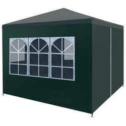 vidaXL Party Tent 3x3m Green Outdoor Garden Gazebo Marquee Canopy Shelter