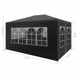 vidaXL Party Tent 3x4m Anthracite Outdoor Garden Gazebo Marquee Canopy Shelter - Additional view 7