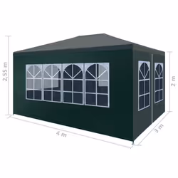 vidaXL Party Tent 3x4m Green Outdoor Garden Gazebo Canopy Marquee Shade Top - Additional view 7