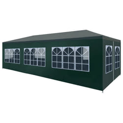 vidaXL Party Tent 3x9m Green Outdoor Garden Gazebo Marquee Canopy Shelter