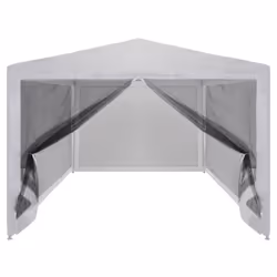 vidaXL Party Tent with 4 Mesh Sidewalls 3x3m Outdoor Garden Gazebo Marquee