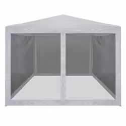 vidaXL Party Tent with 4 Mesh Sidewalls 4x3m Garden Marquee Gazebo Outdoor