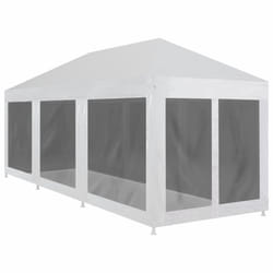 vidaXL Party Tent with 8 Mesh Sidewalls 9x3m Outdoor Garden Gazebo Marquee