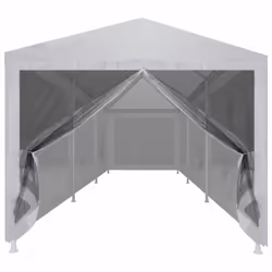 vidaXL Party Tent with 8 Mesh Sidewalls 9x3m Outdoor Garden Gazebo Marquee